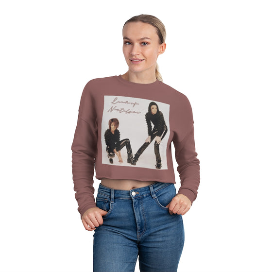 Land of Nostalgia Michael & Janet Euphoric Scream Vibe Women's Cropped Sweatshirt