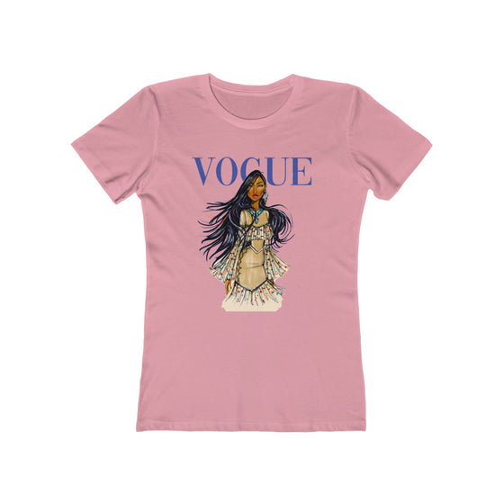 Land of Nostalgia Vogue Princess Pocahontas Women's The Boyfriend Tee