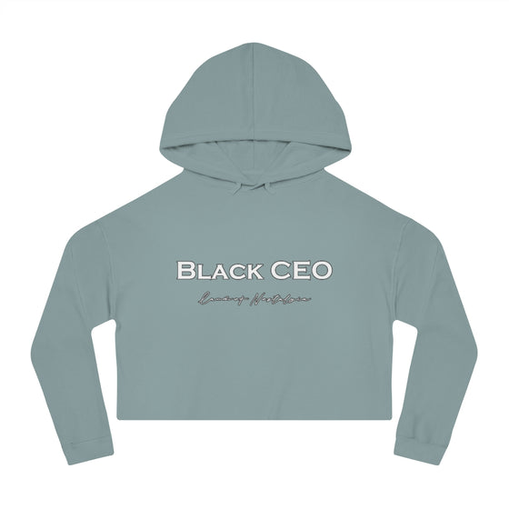 Land of Nostalgia Black CEO Women’s Cropped Hooded Sweatshirt