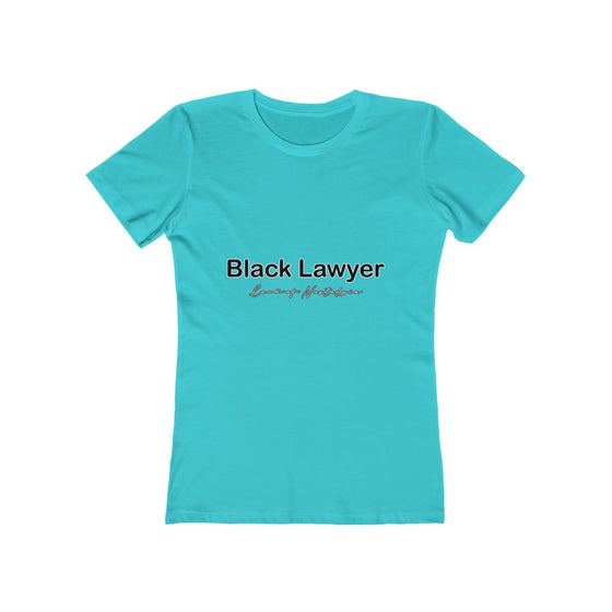 Land of Nostalgia Black Lawyer Women's The Boyfriend Tee