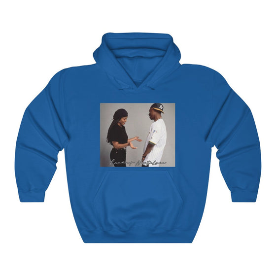 Land of Nostalgia Janet Jackson and Tupac Vintage Poetic Justice Love Unisex Heavy Blend™ Hooded Sweatshirt