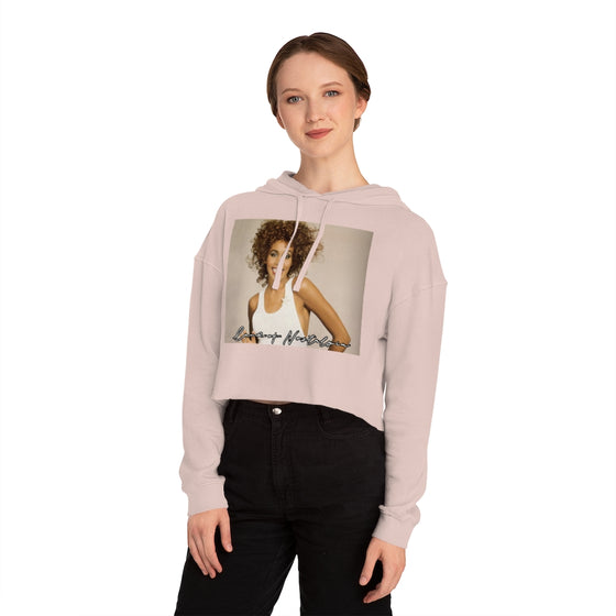 Land of Nostalgia Whitney Houston Vintage Euphoria Women’s Cropped Hooded Sweatshirt