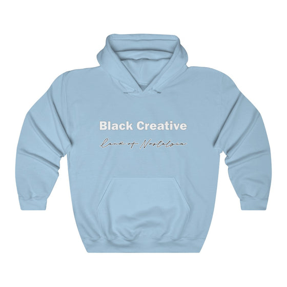 Land of Nostalgia Black Creative Unisex Heavy Blend™ Hooded Sweatshirt