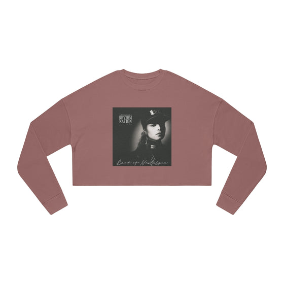 Land of Nostalgia Janet Jackson Classic Rhythm Nation Cover Women's Cropped Sweatshirt