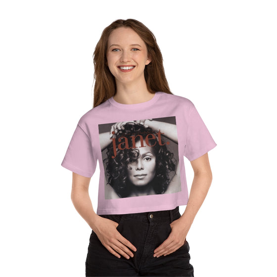 Land of Nostalgia Janet Jackson 'Janet' Album Cover Champion Women's Heritage Cropped T-Shirt