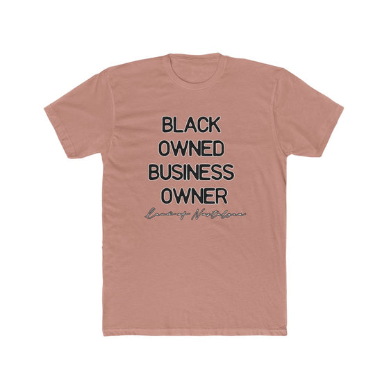 Land of Nostalgia Men's Cotton Crew Black Owned Business Owner Tee