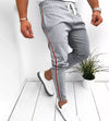 Land of Nostalgia Men's Slim Fit Joggers with Striped Side Detail (Ready to Ship)