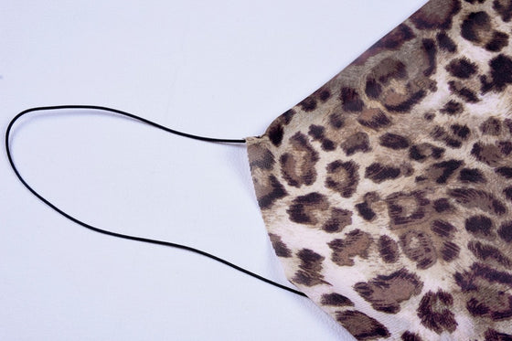 Land of Nostalgia See-Through Leopard Print Strap Women's Mini Slip Dress