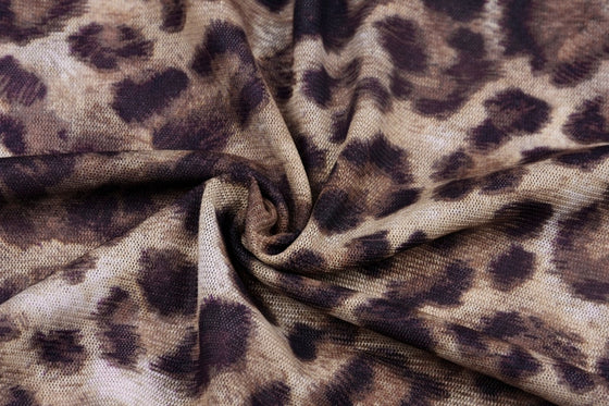 Land of Nostalgia See-Through Leopard Print Strap Women's Mini Slip Dress