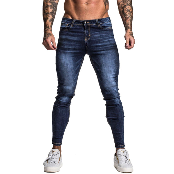 Land of Nostalgia Men's '90s Hip Hop Street Wear Super Skinny Slim Fit Jeans (Ready to Ship)