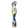 Land of Nostalgia Tie Dye Print Bodycon Women's Long Sleeveless Dress