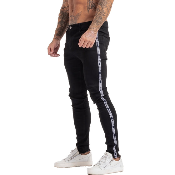 Land of Nostalgia Classic Biker Style Homme Stretch Slim Fit Skinny Jeans for Men