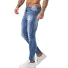 Land of Nostalgia Distressed Men's Stretch Elastic Waist Skinny Slim Fit Ripped Jeans