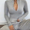 Land of Nostalgia Women's V-neck Long Sleeve Bodysuit