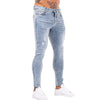 Land of Nostalgia Distressed Men's Skinny Stretch Elastic Waist Slim Fit Ripped Jeans