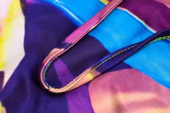 Land of Nostalgia One-Shoulder Flare Sleeve Tie Dye Women's Slit Halter Maxi Dress