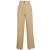 land of Nostalgia High Waist Zip Up Botton Women's Wide Leg Trouser Pants