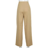 land of Nostalgia High Waist Zip Up Botton Women's Wide Leg Trouser Pants