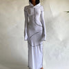Land of Nostalgia Women's Fashion Long Sleeve Hooded Maxi Dress (Ready to Ship)