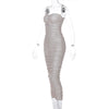 Land of Nostalgia Women's Backless Sequin Skinny Sleeveless Maxi Dress (Ready to Ship)