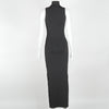 Land of Nostalgia Hollow Out Turtleneck Sleeveless Women's Maxi Dress (Ready to Ship)