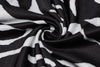 Land of Nostalgia Long Sleeve Zebra Print V-Neck Bandage Women's Mini Dress