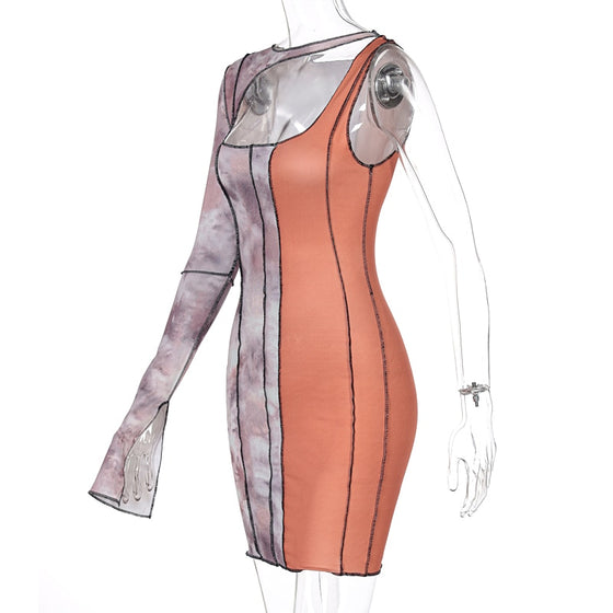 Land of Nostalgia Asymmetric Backless Women's One-Shoulder Sleeveless Dress