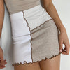 Land of Nostalgia High Waist Women's Summer Asymmetric  Patchwork  Skirt