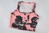 Land of Nostalgia Tie Dye Sleeveless Women's Camouflage Top with Shorts Set