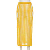 Land of Nostalgia Women's Hollow Out See-Through High Waist Skirt