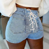 Land of Nostalgia High Waist Women's Bandage Sexy Short Jeans