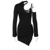 Land of Nostalgia Women's Bodycon Hollow Out Long Sleeve Mini Dress