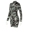 Land of Nostalgia Women's Long Sleeve Camouflage Bodycon Playsuit