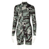 Land of Nostalgia Women's Long Sleeve Camouflage Bodycon Playsuit