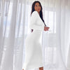 Land of Nostalgia Women's Long Sleeve Off-Shoulder Girdle Maxi Tube Dress