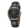 Land of Nostalgia Men's Vintage Leather Rose Gold Geneva Collaboration Wrist Watch